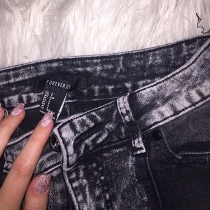 forever 21 black & grey jeans